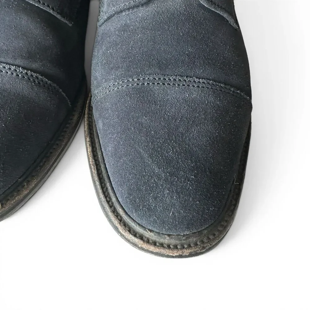 Alfred Sargent x J. Crew Men's UK 9.5 / US 10 Blue Suede Cap Toe Boots England